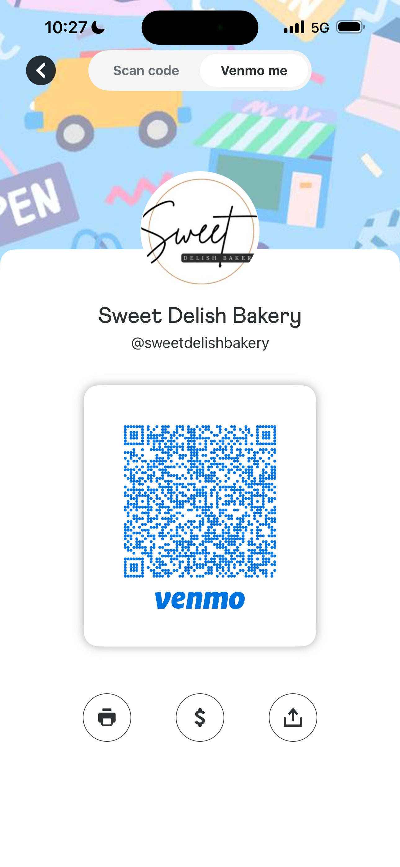 Pay with Venmo — @sweetdelishbakery